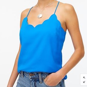J Crew Scalloped Chiffon Cami Top